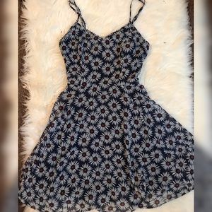 Dark Blue/Navy Dandelion/Sunflower Mini Dress